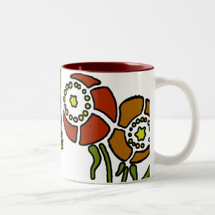 papaver tweekleurige koffiemok
