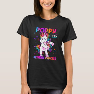 Papaver van de Birthday Princess Girl Dabbing Unic T-shirt