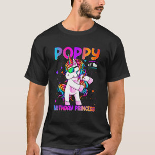 Papaver van de Birthday Princess Girl Dabbing Unic T-shirt