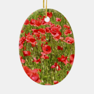Papaver veld - Verbluffend! Keramisch Ornament