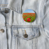 Papaver veld - Verbluffend! Ronde Button 5,7 Cm (In situ)