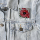Papaver Vierkante Button 5,1 Cm (In situ)