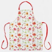 Papaver Wildflower Coneflower Zoete Erwten Schort (Voorkant)