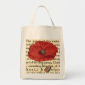 papaverAntiek botanisch collage Tote Bag (Voorkant)