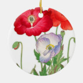  papaverbloem, bloem keramisch ornament (Achterkant)