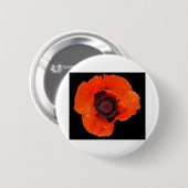 papaverbloem na regenval ronde button 5,7 cm (Voorkant /achterkant)