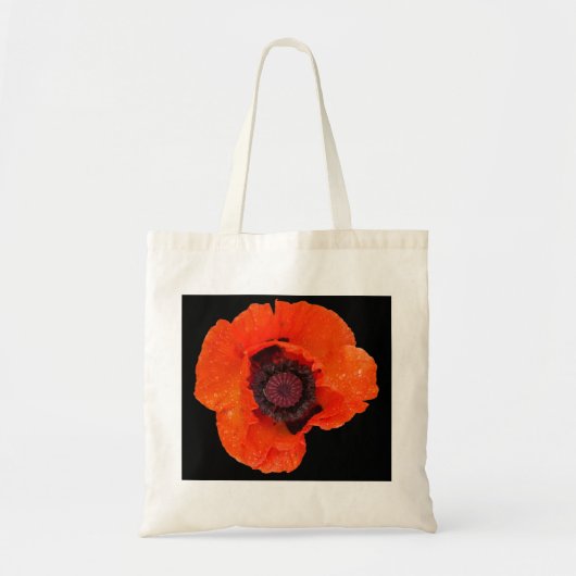 papaverbloem na regenval tote bag (Voorkant)