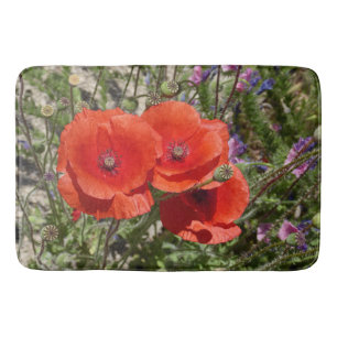 PAPAVERBLOEMEN BADMAT