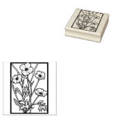 Papaverbloemen Rubberstempel (Gestempeld)