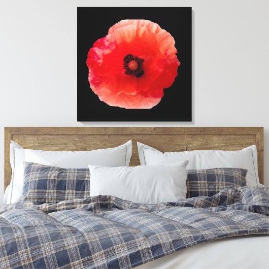 Papaverbloesem Canvas Afdruk (Insitu (Slaapkamer))