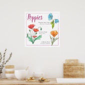 papaverrassen poster (Keuken)