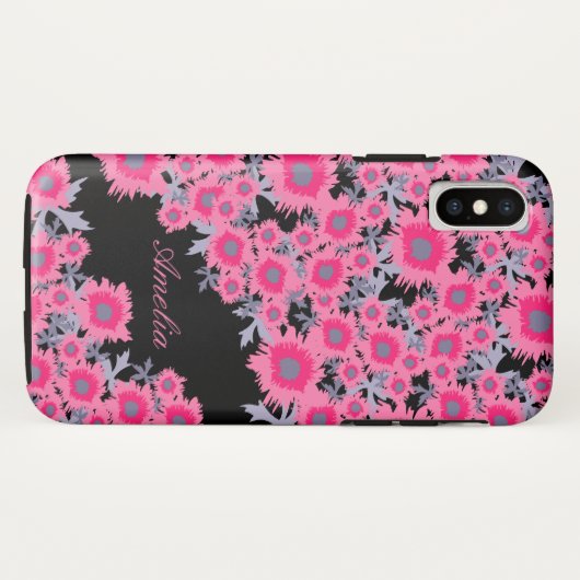 papaverroze zwarte dampnaam iphonecase Case-Mate iPhone case (Achterkant (horizontaal))