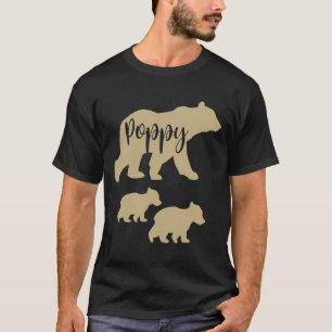 Papavers Beer T Shirt met twee kubussen