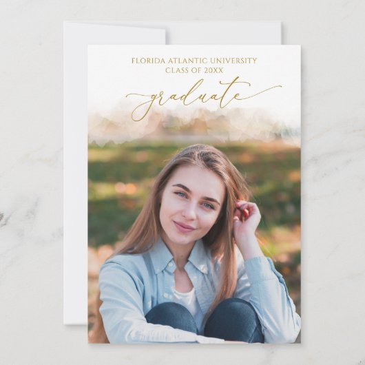 Papavers Bloemen Afstuderen Party Uitnodiging (Achterkant)