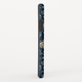 Papavers bloemenpatroon blauw Case-Mate iPhone case (Achterkant/rechts)