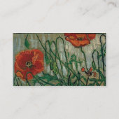 Papavers en botervliegen (F748) Van Gogh Fine Art Visitekaartje (Achterkant)