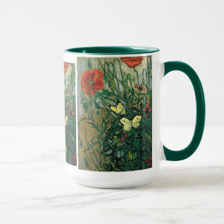 Papavers en Butterflies Van Gogh Fine Art Mok