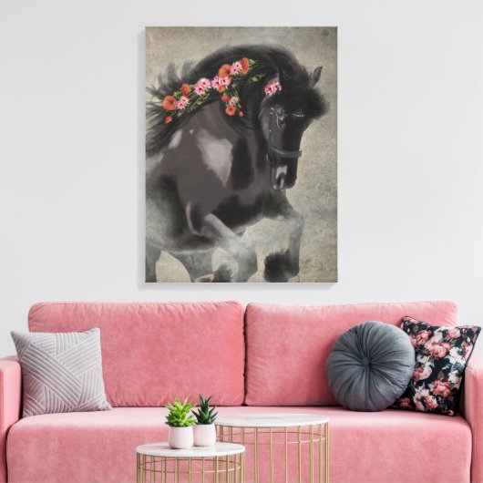 Papavers en het Friese - Ingewikkeld Canvas (Insitu (Woonkamer))