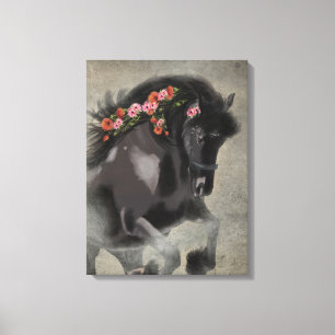 Papavers en het Friese - Ingewikkeld Canvas Afdruk