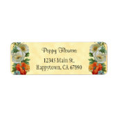 Papavers en maïskolven Aangepaste Adresetiketten Etiket (Voorkant)