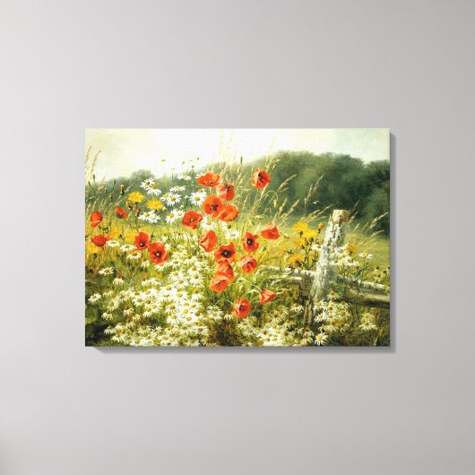 Papavers en mazen canvas afdruk (Voorkant)