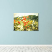 Papavers en mazen canvas afdruk (Insitu (Houten vloer))