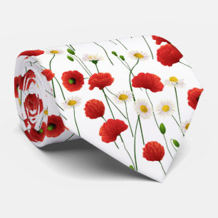 Papavers en mazen stropdas
