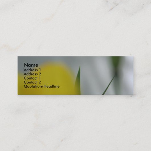 Papavers en schoppen 4 mini visitekaartje (Voorkant)