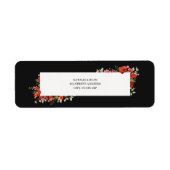 Papavers en wilde bloemen Donkere bruiloft Etiket (Voorkant)