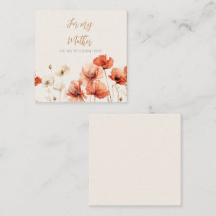 Papavers en wilde bloemen voor mijn moeder notitiekaartje