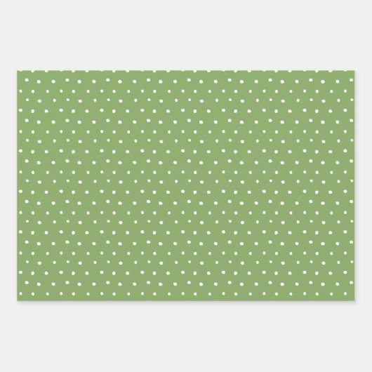  papavers, gemengd, Floral Pattern & Polka Dots Inpakpapier Vel (Voorkant 3)