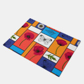 Papavers in kleurrijke dozen deurmat (Schuin)