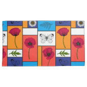 Papavers in kleurrijke dozen kussensloop (Voorkant-Rechts)