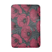 Papavers in Viva Magenta Badmat (Voorkant Verticaal)