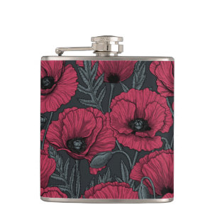 Papavers in Viva Magenta Heupfles