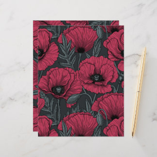 Papavers in Viva Magenta Kleur van het jaar 2023