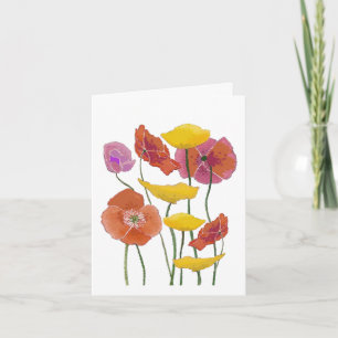 Papavers Jubileum-kaart Kaart