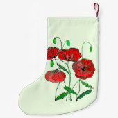 Papavers Kerstmis Kous Bloemen Kleine Kerstsok (Achterkant)
