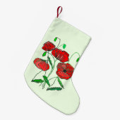 Papavers Kerstmis Kous Bloemen Kleine Kerstsok (Voorkant (Hangend))