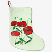 Papavers Kerstmis Kous Bloemen Kleine Kerstsok (Voorkant)