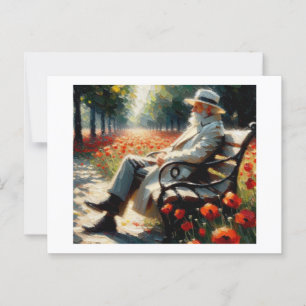 Papavers, laten we het niet vergeten, briefkaart