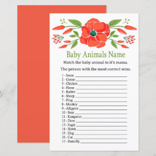 Papavers naam babydieren