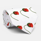 Papavers ontwerp stropdas (Opgerold)