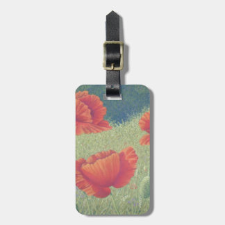 Papavers op Vlaamse velden in het Bagagelabel van