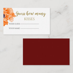 Papavers raden hoeveel kisses brudal game informatiekaartje