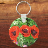 Papavers/sleutelring Sleutelhanger (Voorkant)