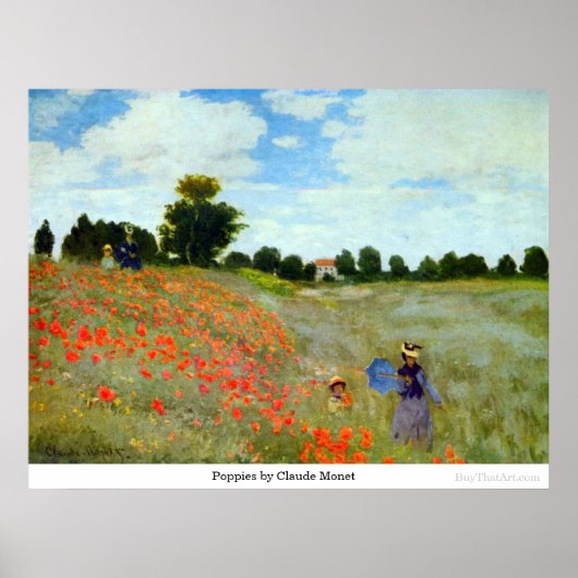 Papavers van Claude Monet Poster (Voorkant)