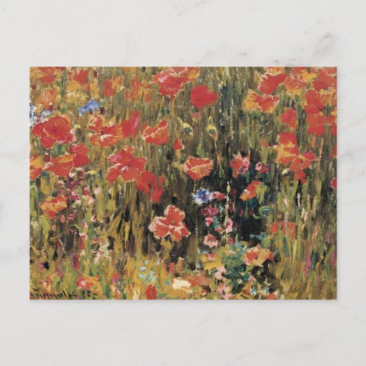 Papavers van Robert Vonnoh,  impressionisme Briefkaart (Voorkant)