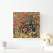 Papavers van Robert Vonnoh, impressionisme Vierkante Klok (Huis)