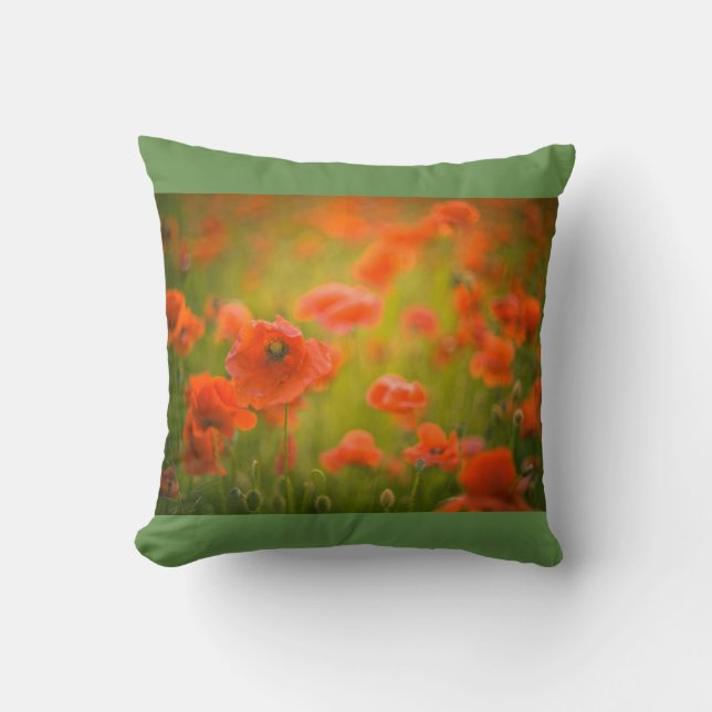 Papavers veld kussen (Voorkant)